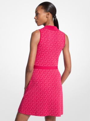 Robe en jacquard à logo et à fermeture éclair