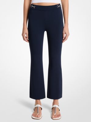 Stretch Knit Cropped Leggings in MIDNIGHTBLUE | Michael Kors