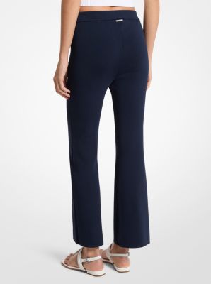 Stretch Knit Cropped Leggings in MIDNIGHTBLUE | Michael Kors