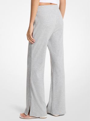 Ribbed Knit Pants in PEARL GREY | Michael Kors