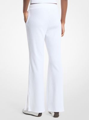 Ribbed Knit Pants in WHITE | Michael Kors