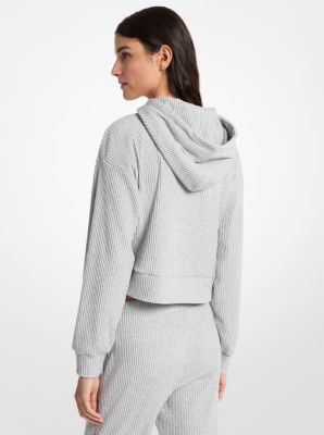 Ribbed Knit Hoodie