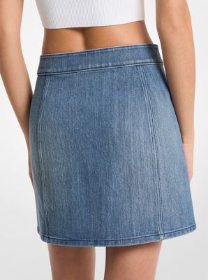 Carson Denim Mini Skirt in DUSK BLUE WASH | Michael Kors