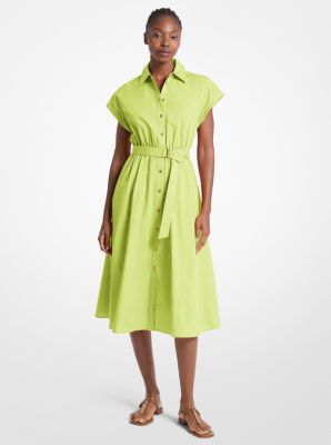 Cotton Poplin Midi Dress