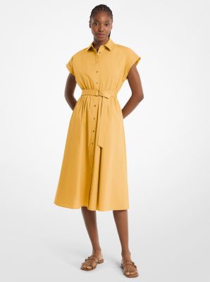 Cotton Poplin Midi Dress