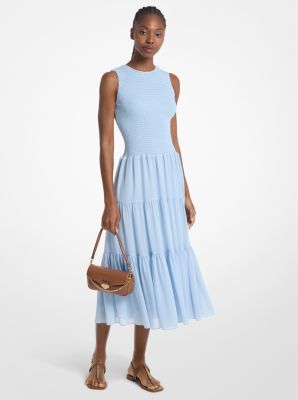 Smocked Georgette Midi Dress 119$