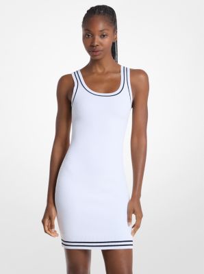 Textured Knit Mini Dress in WHITE | Michael Kors