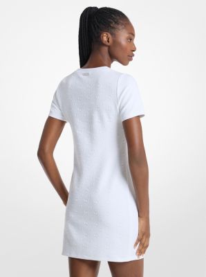 Vestido de jacquard con logotipo in BLANCO | Michael Kors
