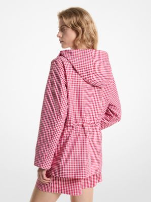 Logo Tape Woven Gingham Anorak image number 1