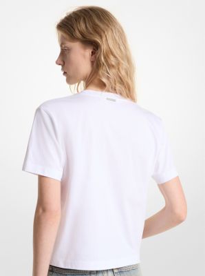 Embellished Logo Organic Cotton T-Shirt