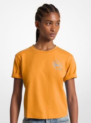 T-shirt en coton biologique à logo à ornements image number 0