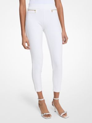 Viscose Blend Zip Pants