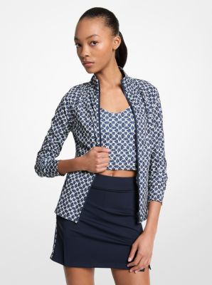 Logo Print Stretch Knit Jacket image number 0