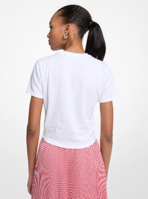 Tile Print Logo Ring T-Shirt
