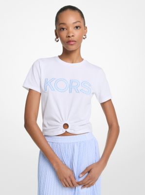 Tile Print Logo Ring T-Shirt