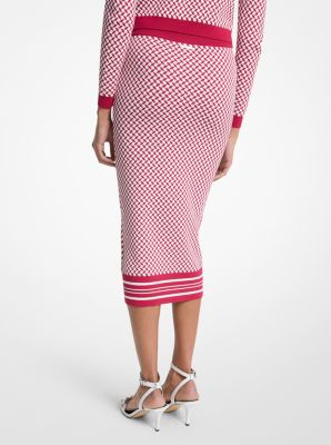 Tile Jacquard Midi Skirt