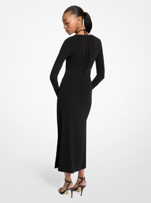 Robe mi-longue en maillot mat extensible image number 1