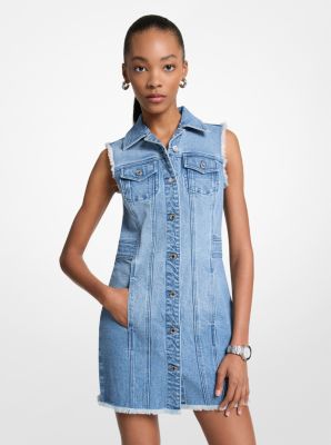 Frayed Denim Mini Dress