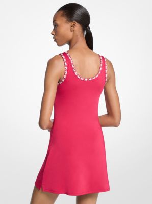 Robe en tricot extensible avec bande à logo