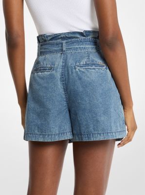 Denim Paperbag Shorts