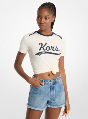 T-shirt en jersey extensible KORS in OS | Michael Kors