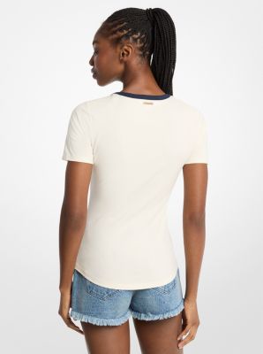 T-shirt en jersey extensible KORS in OS | Michael Kors