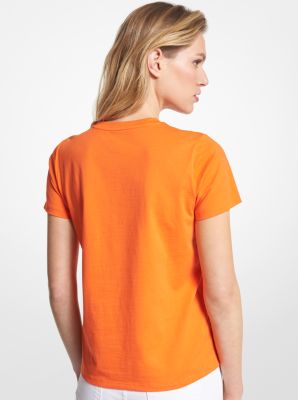 Michael kors t on sale shirt womens orange