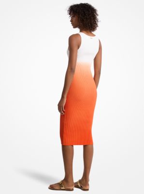 Ombré Ribbed Stretch Viscose Dress