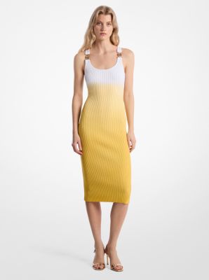 Ombré Ribbed Stretch Viscose Dress