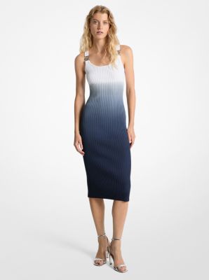 Ombré Ribbed Stretch Viscose Dress