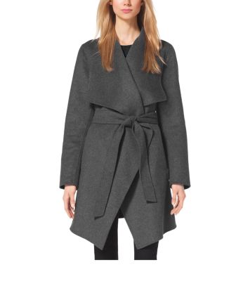 michael kors wool wrap coat