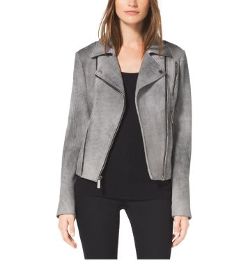 Michael kors patch pocket 2025 leather jacket