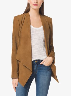 Draped Suede Jacket