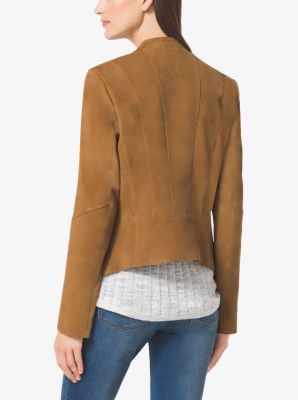 Draped Suede Jacket