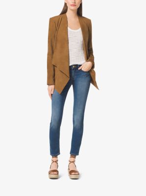 Draped Suede Jacket