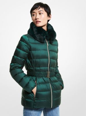 Michael kors faux fur cheap puffer coat