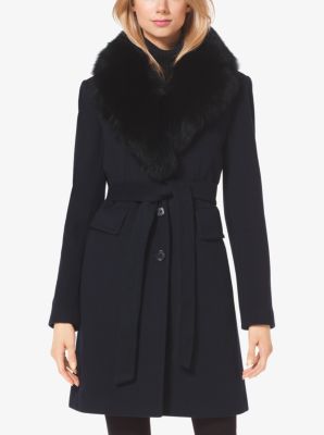 michael kors fur collar