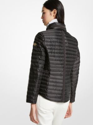 Michael kors black quilted coat online