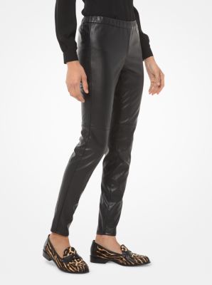 Michael Michael Kors Faux Leather Leggings Pants, Black, 4 at  Women's  Clothing store