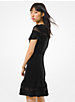 Crepe Jersey and Mesh Ruffled Dress image number 1