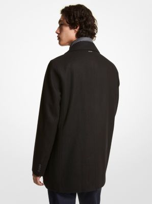 Michael kors men's wool blend outlet coat