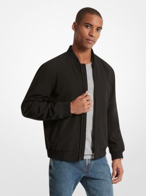 Michael Kors Dublin Water-resistant Bomber Jacket In Black