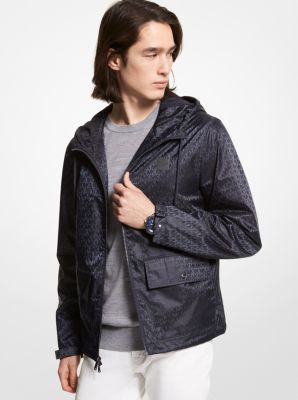 Anorak in tessuto cerato con logo