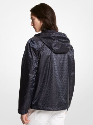 Anorak in tessuto cerato con logo