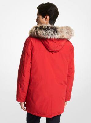 Michael kors red parka new arrivals