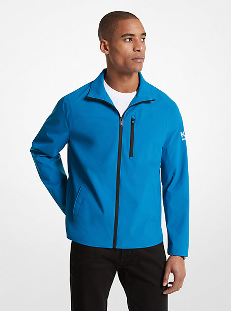 Shop Michael Kors Golf Woven Jacket In Blue