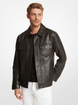 Michael Kors Forrestdale Leather Jacket International Shipping