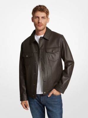 Pocket leather jacket