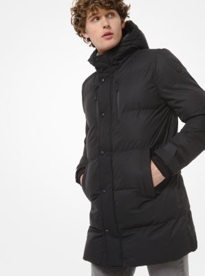 quilted hooded puffer coat