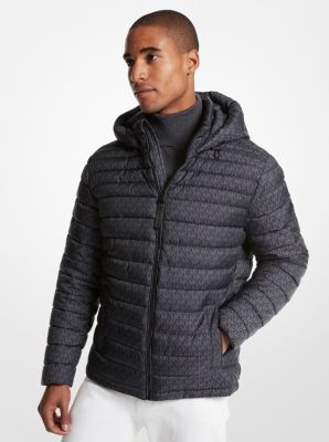 Logo Print Quilted Nylon Puffer Jacket | Michael Kors